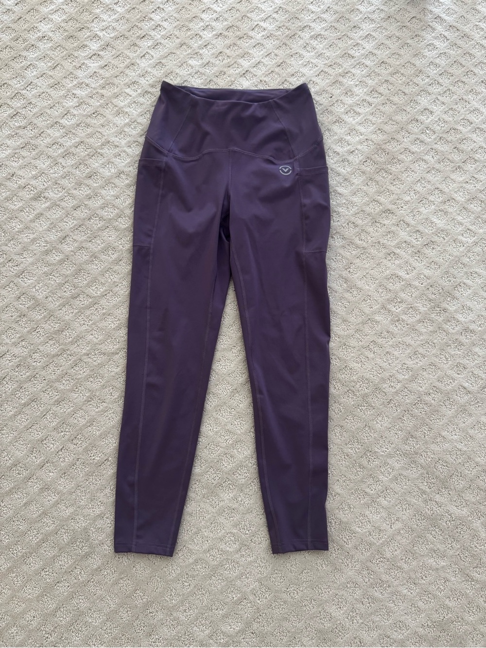 Virus Purple High-Rise Performance Leggings with Side Pockets